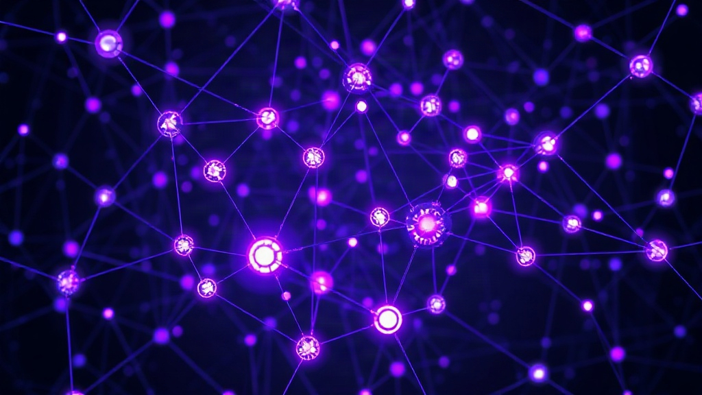 Visual representation of a complex AI model architecture with interconnected nodes