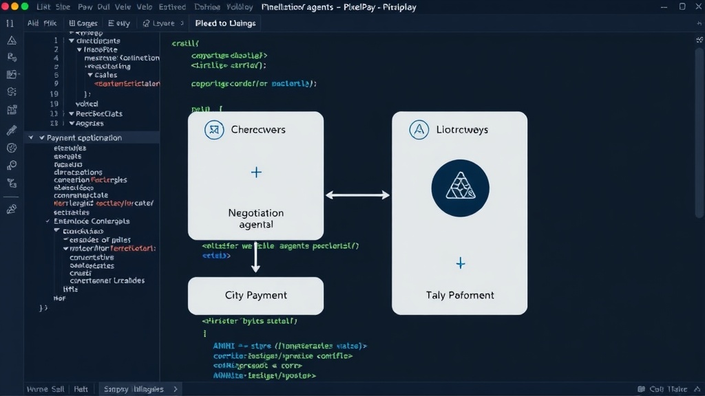 Diagram illustrating the autonomous agent negotiation and payment flow via PixelPay