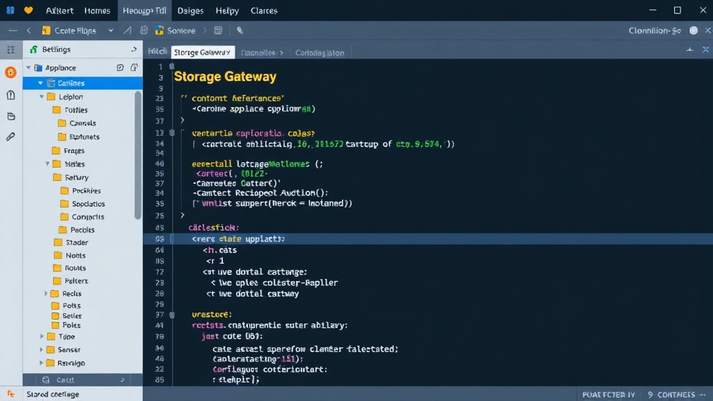 AWS console view showing Storage Gateway appliance status and configuration options
