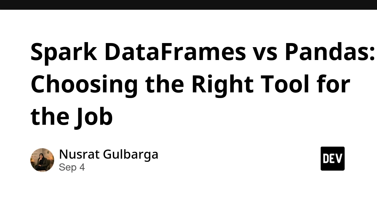 Pandas vs. Spark DataFrames: Scale, Performance, and Productivity