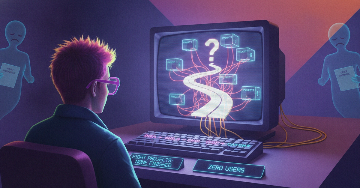 Developer Shares 3-Year Struggle: 8 Projects, Zero Users, No Code