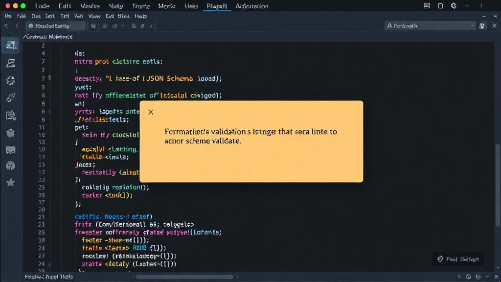 Postman console showing a JSON schema validation failure with a clear error message