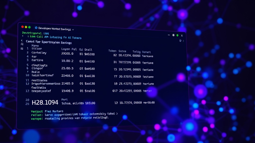 Developer's terminal displaying LLM API call logs and token counts
