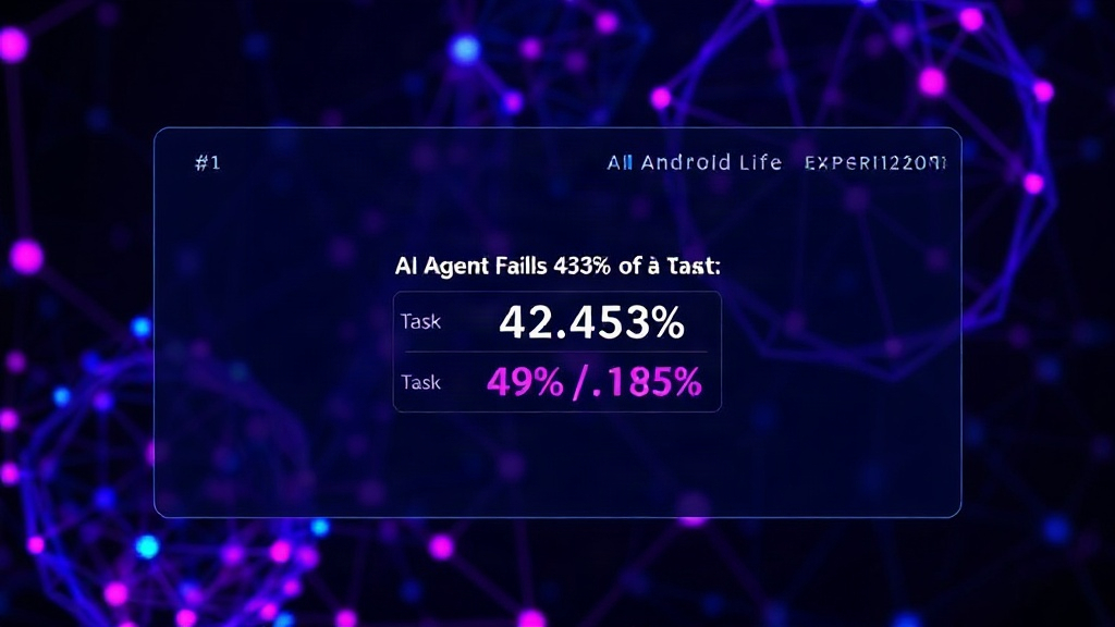 Screenshot of the AndroidLife experiment interface showing task success and failure metrics