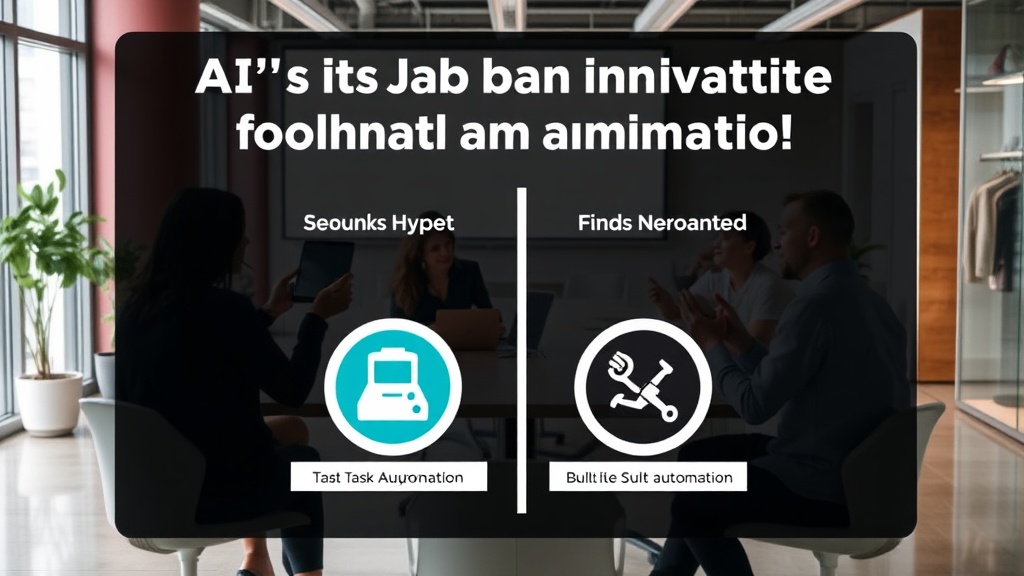 Infographic illustrating the difference between AI task augmentation and full job automation.