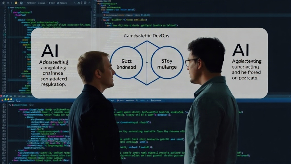 Diagram illustrating AI augmenting human DevOps tasks, not replacing them