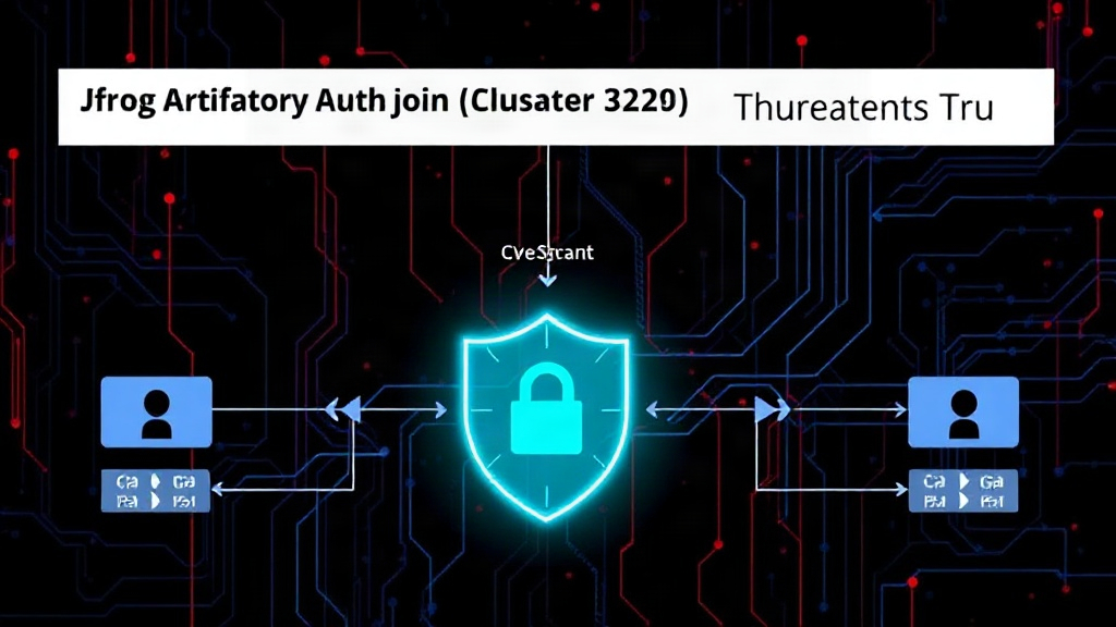 Diagram illustrating the JFrog Artifactory cluster join process and the vulnerability point