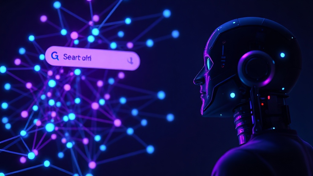 A user interfaces with an AI chatbot, receiving a direct answer instead of a list of links.