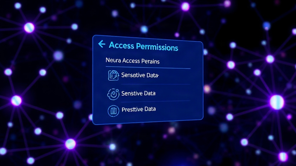 A visual representation of a digital assistant interface showing access permissions for various data types.