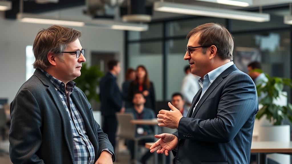 Reid Hoffman and Mark Pincus discussing AI strategy at Prentis launch event.