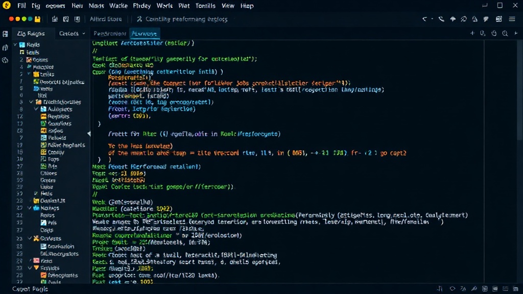 Developer terminal showing Zig compiler output with performance metrics