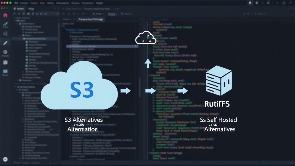 Diagram comparing S3 cloud alternatives and self-hosted options