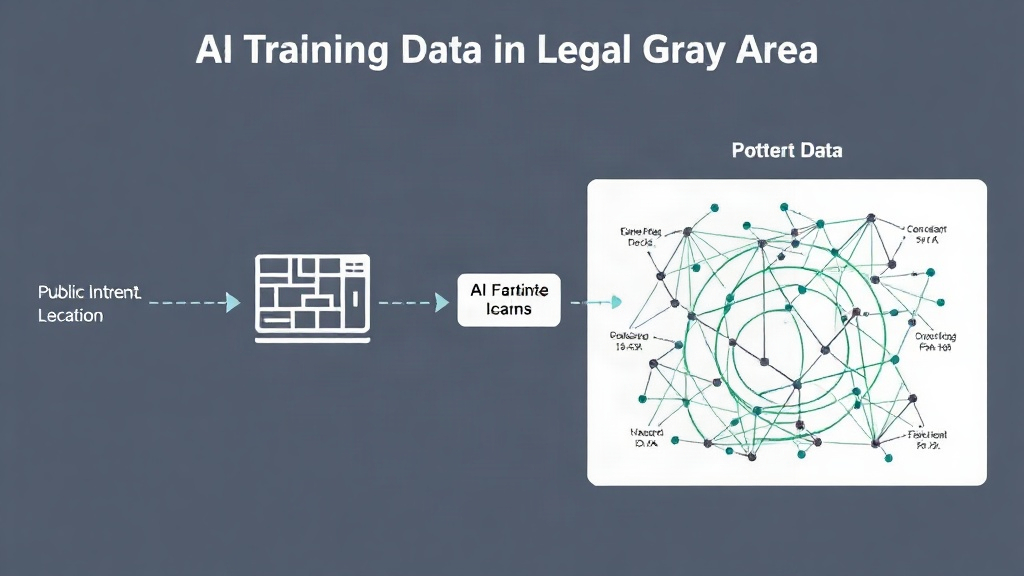 Diagram illustrating the flow of public internet data into AI model training datasets