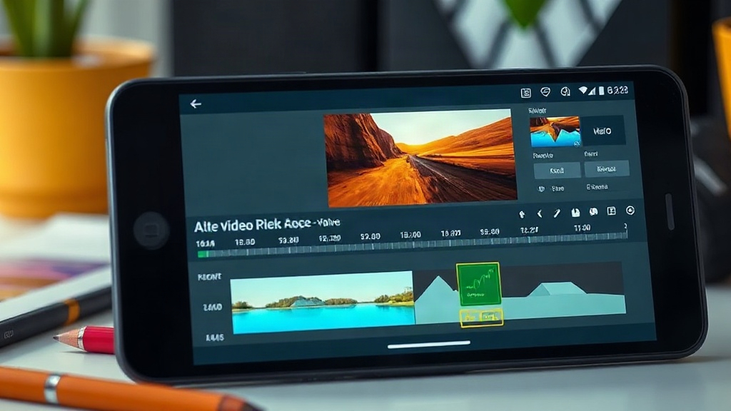Adobe Premiere Rush interface on an Android device showcasing timeline and editing tools