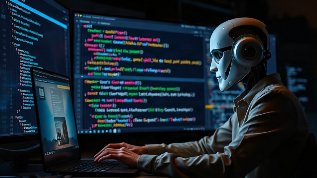Developer interacting with an AI coding assistant on a complex problem