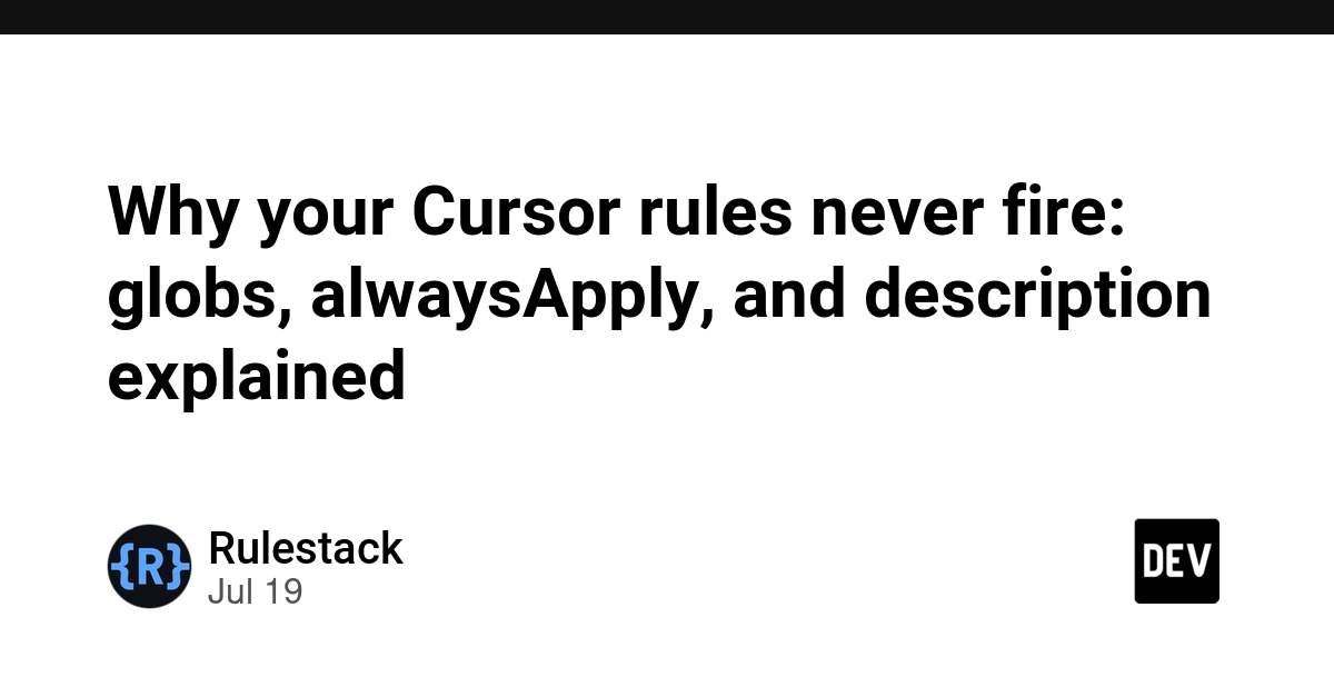 Cursor Rules: Why They Don't Fire and How to Fix Them