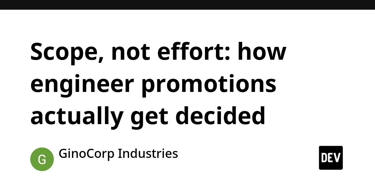 Engineer Promotions Hinge on Scope, Not Just Effort, Study Suggests