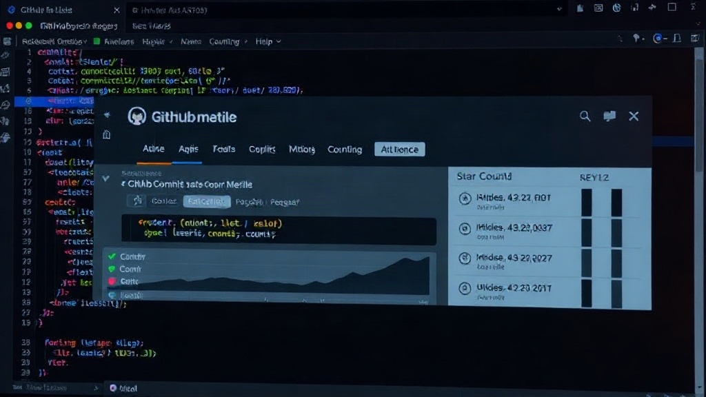 GitHub repository page displaying inaccurate or inconsistent commit and star count metrics