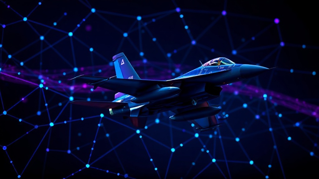 An F-16 fighter jet in flight, symbolizing advanced aerial capabilities.