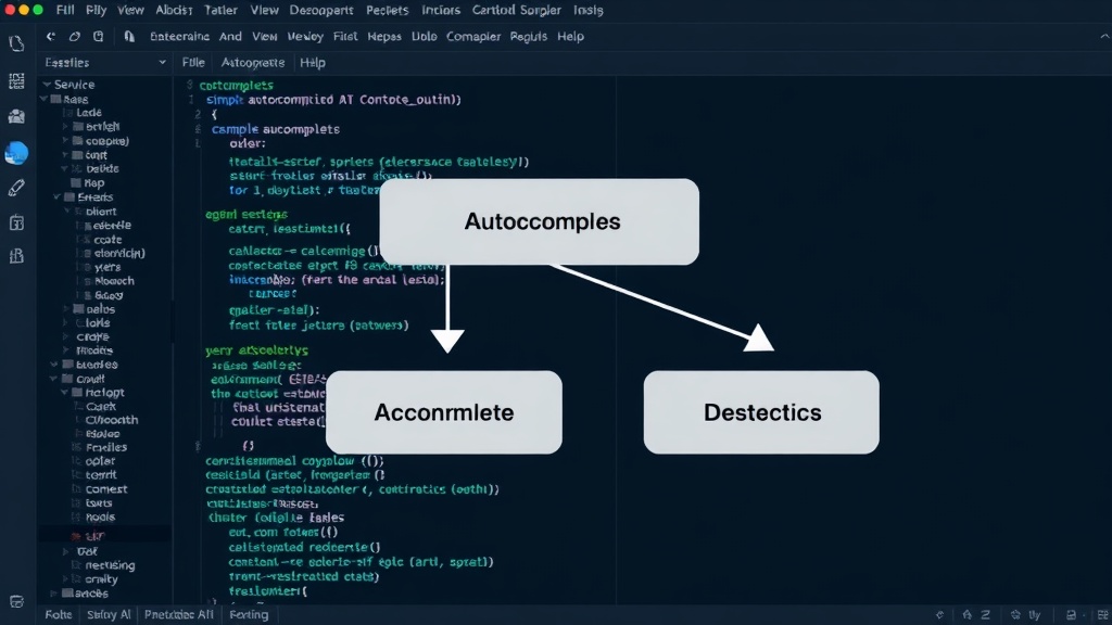 Diagram illustrating the progression from simple autocomplete to autonomous AI agents in software development
