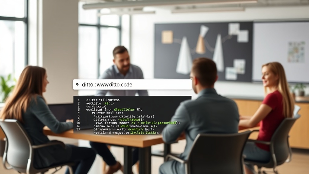 User interface of ditto.site showing a website URL input field and code output