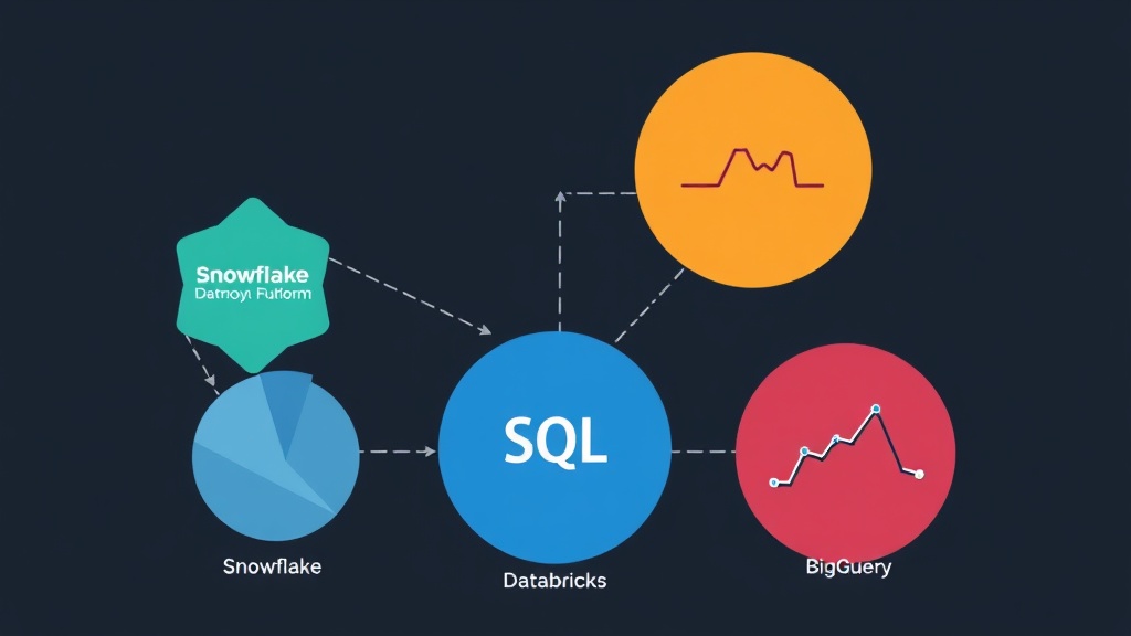 Diagram illustrating the common SQL interface across diverse data platforms like Snowflake, Databricks, and BigQuery.