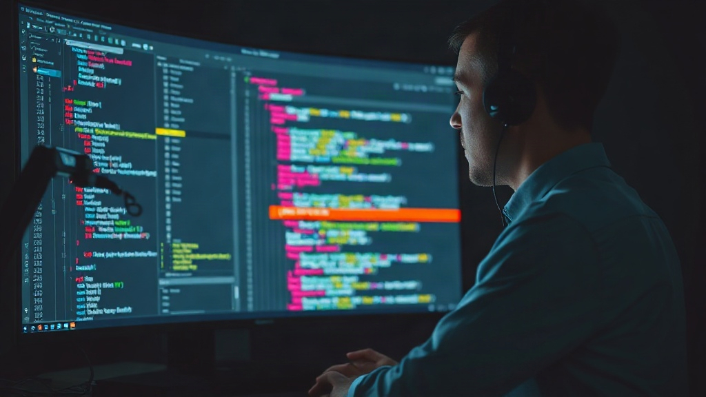 Developer interacting with an AI code assistant on a modern IDE