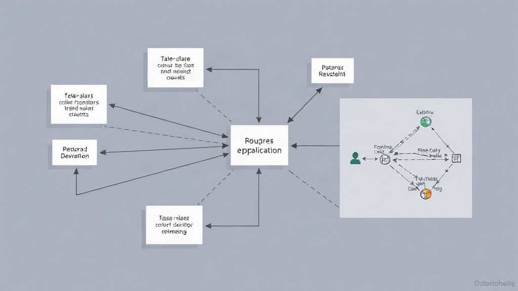 Diagram illustrating complex data flow dependencies in a multi-application environment
