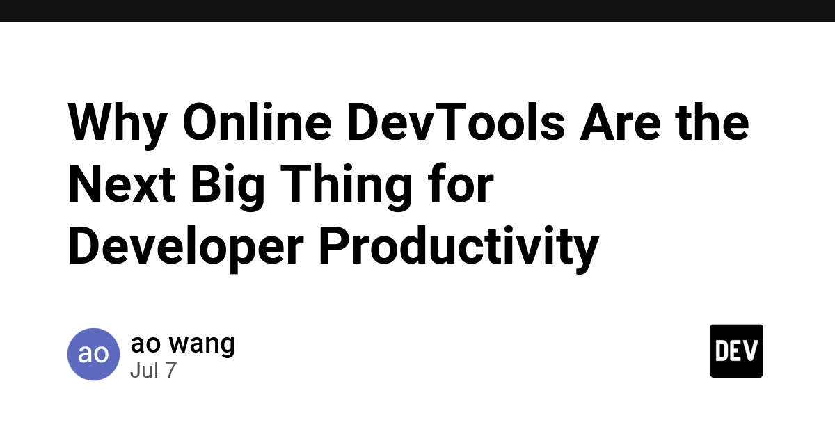 Online DevTools Emerge as Productivity Powerhouse Over Local CLI Tools