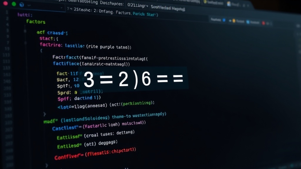 Visual representation of the factorial calculation using recursion