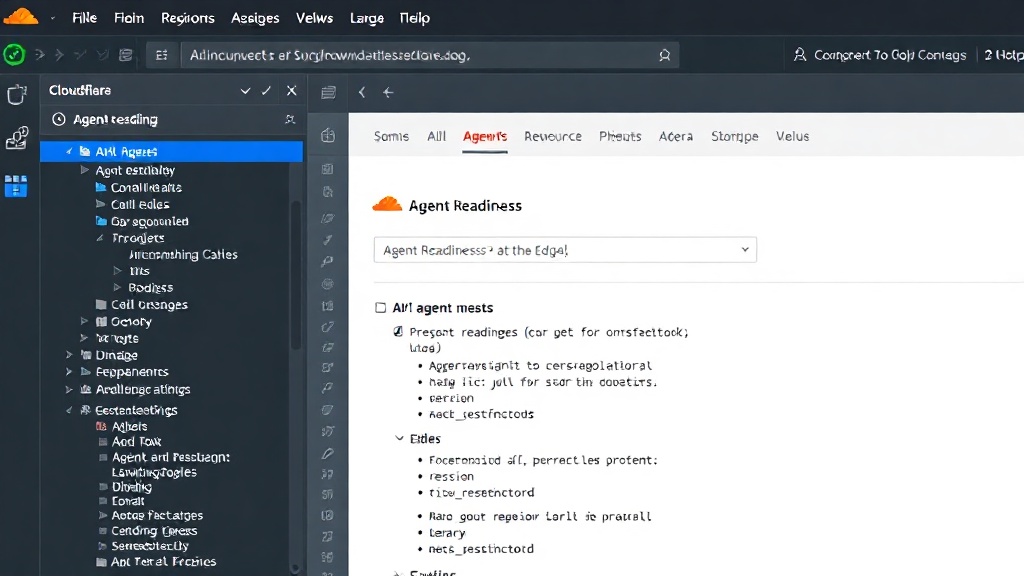 Cloudflare dashboard showing the 'Agent Readiness' toggle for browser AI agents.