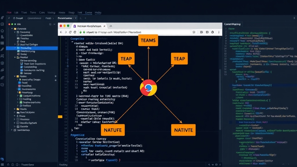 Diagram illustrating independent micro-frontend teams contributing to a single web page