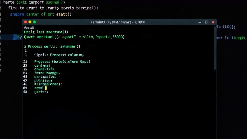 Terminal output showing `ss -ltn 'sport = :3000'` command with a blank Process column