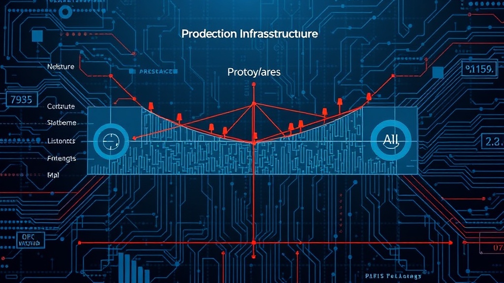 Diagram illustrating the gap between AI agent prototyping and production deployment infrastructure