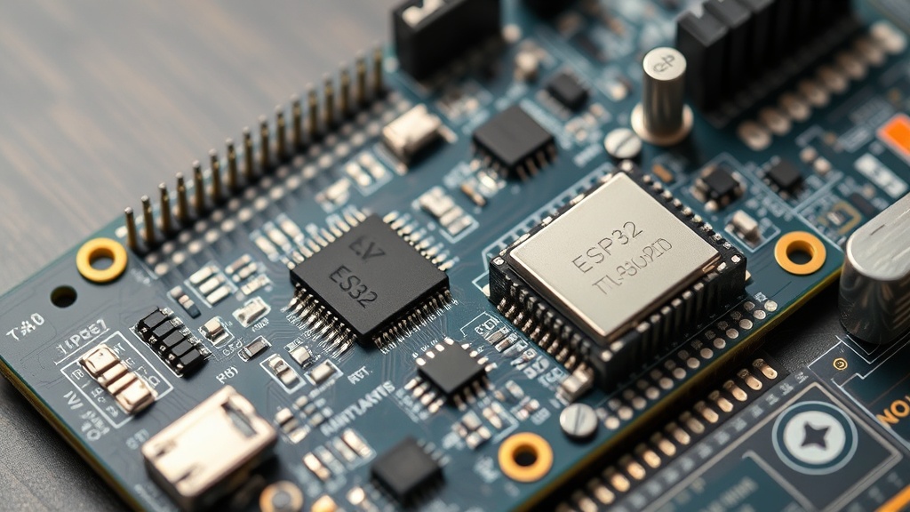 ESP32 development board connected to an RTL-SDR dongle for receiving aircraft signals