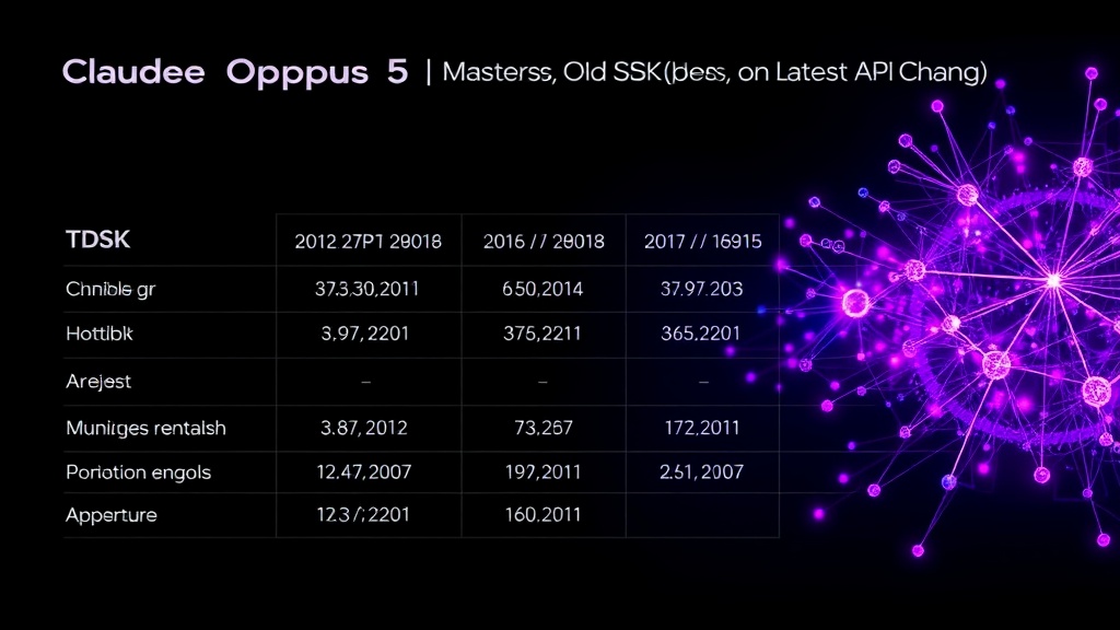 Comparison table showing Claude Opus 5's performance across various SDKs and their release dates.