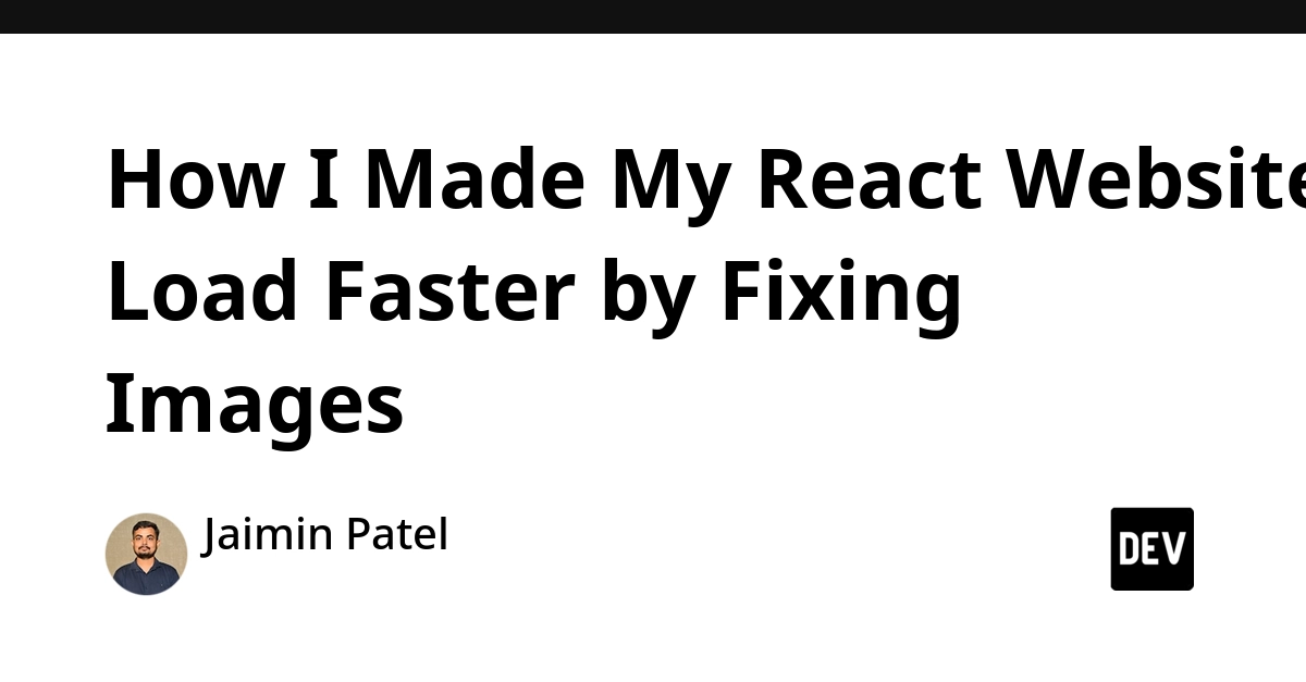 React Website Speed Boosted by Fixing Image Loading