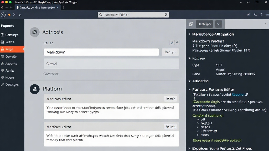 DevPipe dashboard interface showing Markdown editor and platform selection options