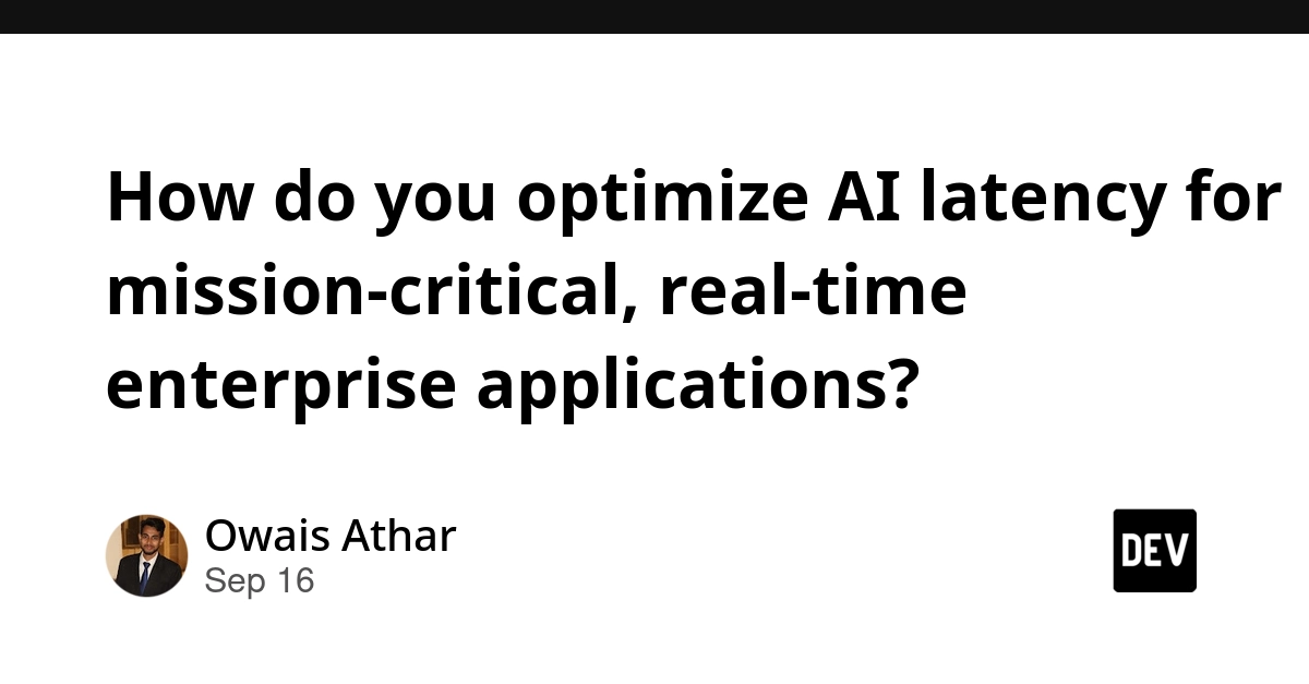 AI Latency Optimization for Real-Time Enterprise Apps