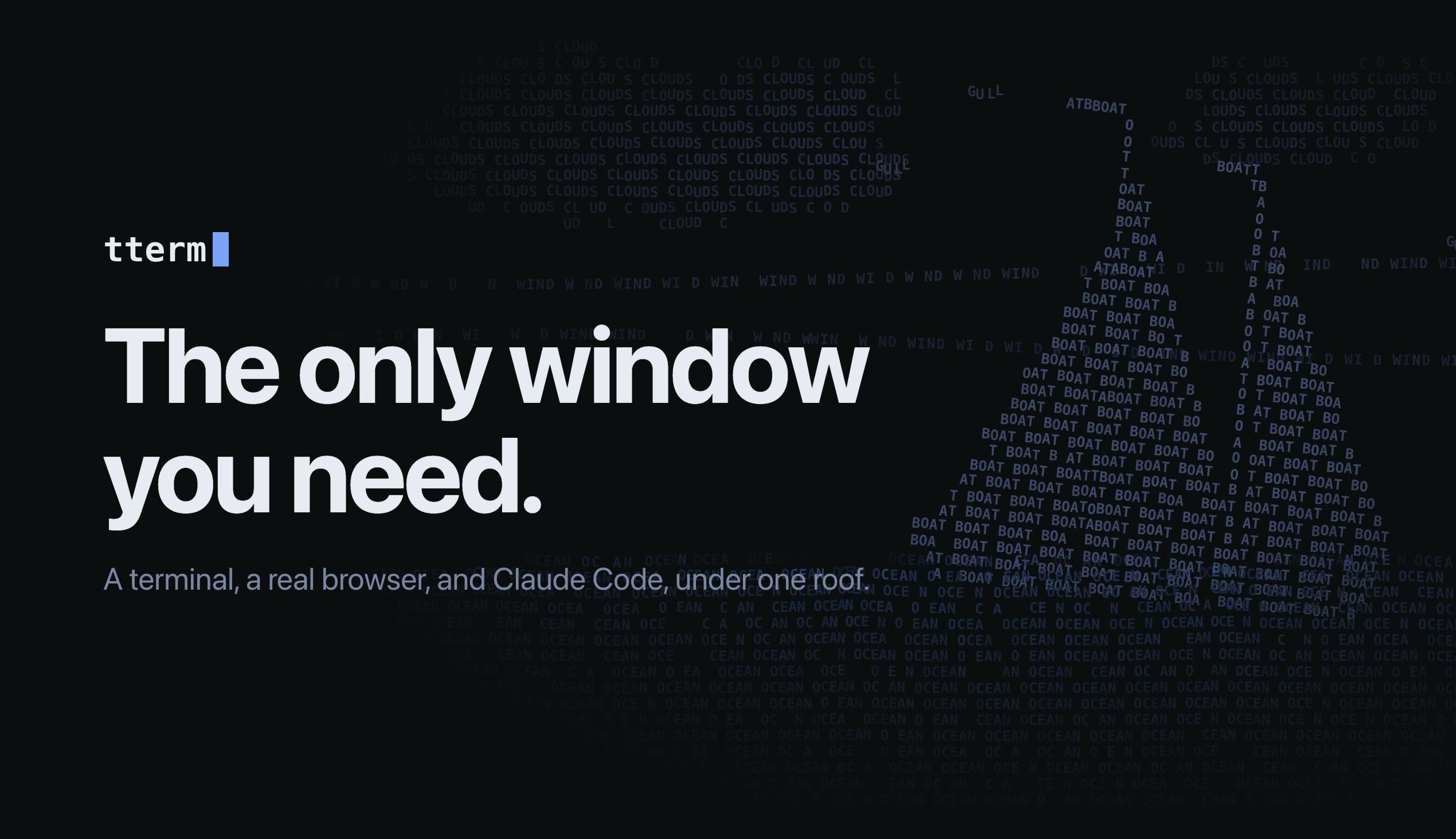 tterm Integrates Terminal, Browser, and Claude Code for Unified Dev Workflow