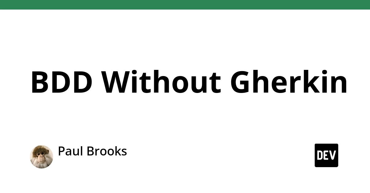 BDD Without Gherkin: Specifying Behavior Outside of Feature Files