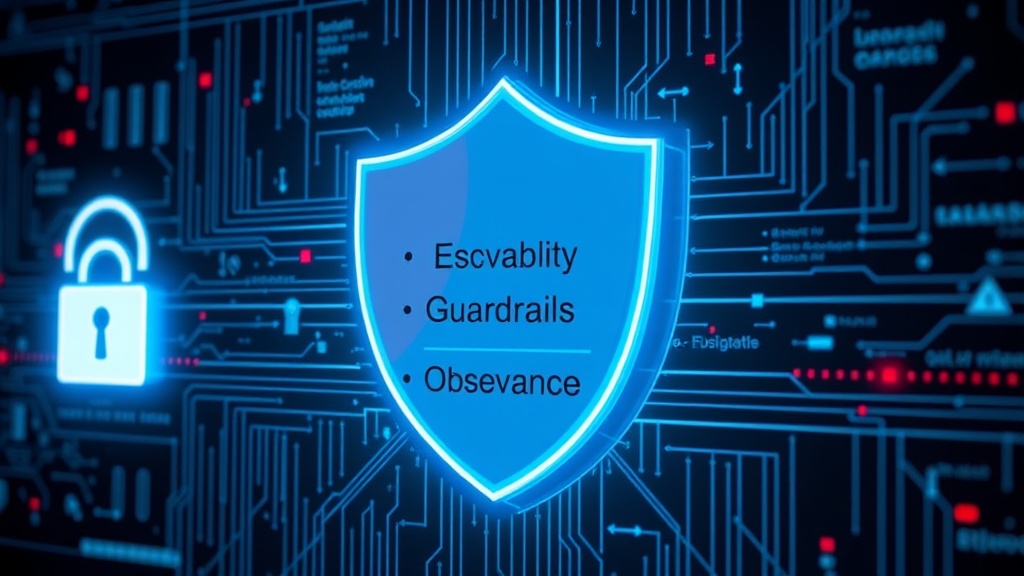 Diagram illustrating the three categories of AI agent safety tools: observability, guardrails, and compliance evidence.