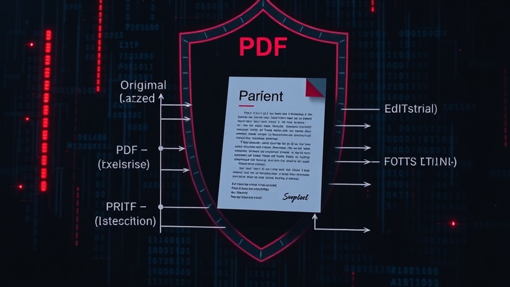 Diagram illustrating the layered structure of a PDF with original and edited content