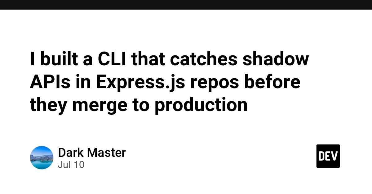 Shadowaudit CLI Catches Undocumented Express.js APIs Before Production
