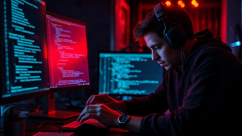 Developer writing code with DevCompass security insights integrated into their IDE