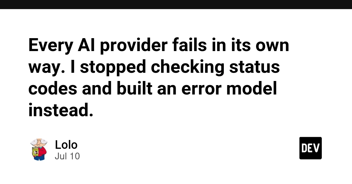AI Providers Fail Uniquely: Developer Builds Custom Error Model