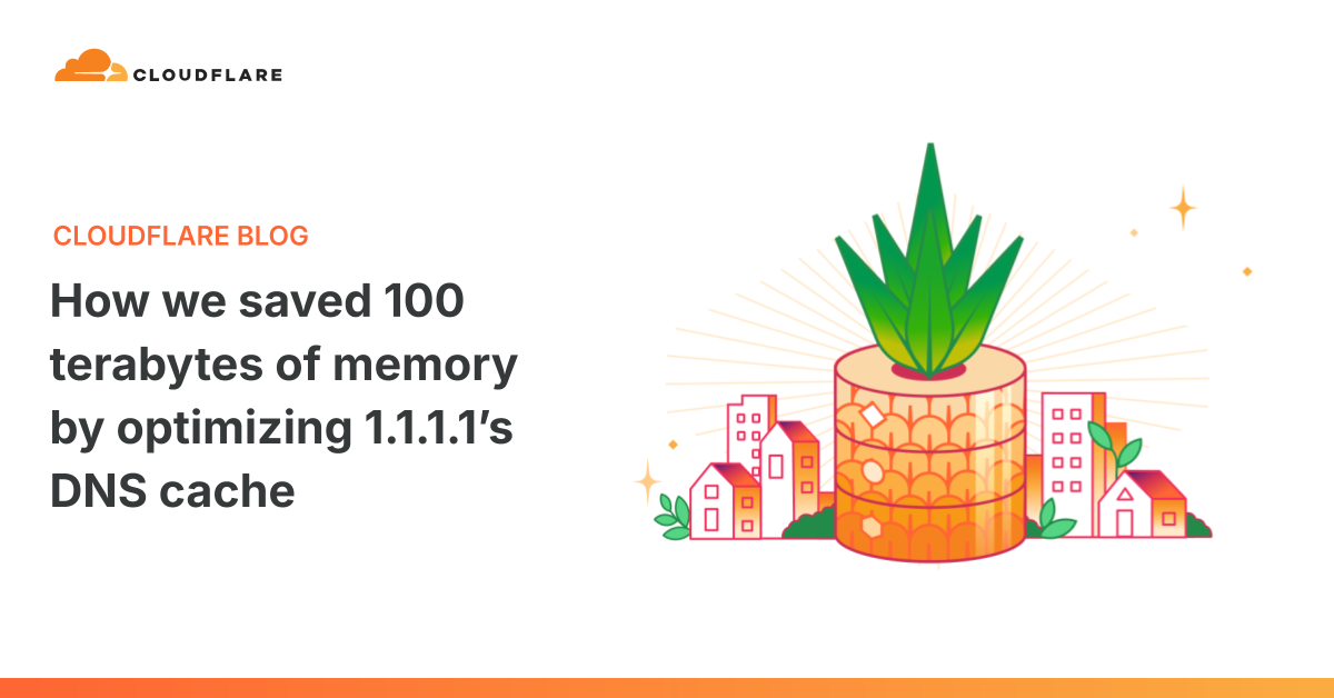 Cloudflare Saves 100TB Memory Optimizing 1.1.1.1 DNS Cache