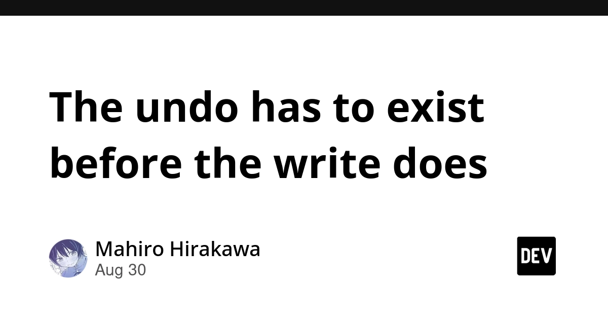 New System Design Prioritizes 'Undo' Before 'Write' for Atomic Changes