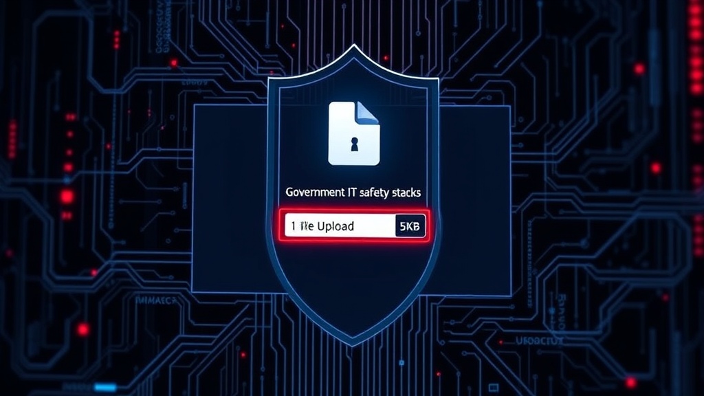 Government IT portal displaying a file upload field with a 50KB size limit