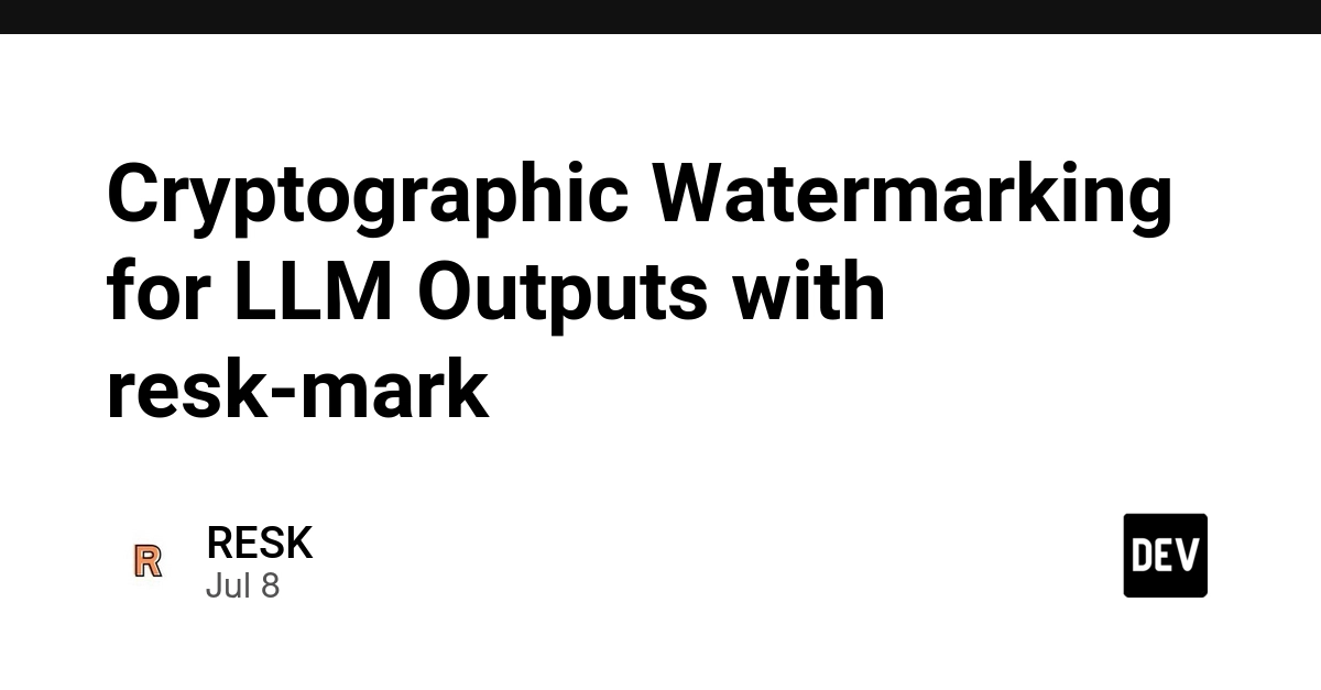 resk-mark Adds Cryptographic Watermarking to LLM Outputs